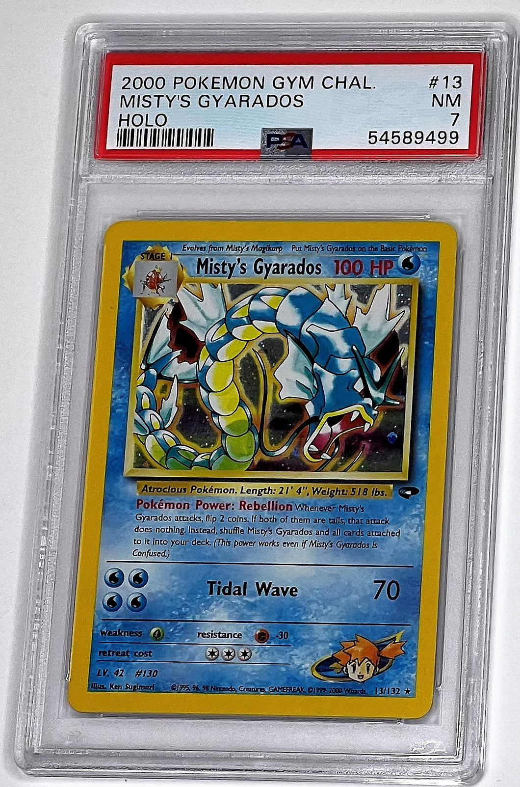 Pokemon TCG Gym Challenge - Misty's Gyarados PSA 7