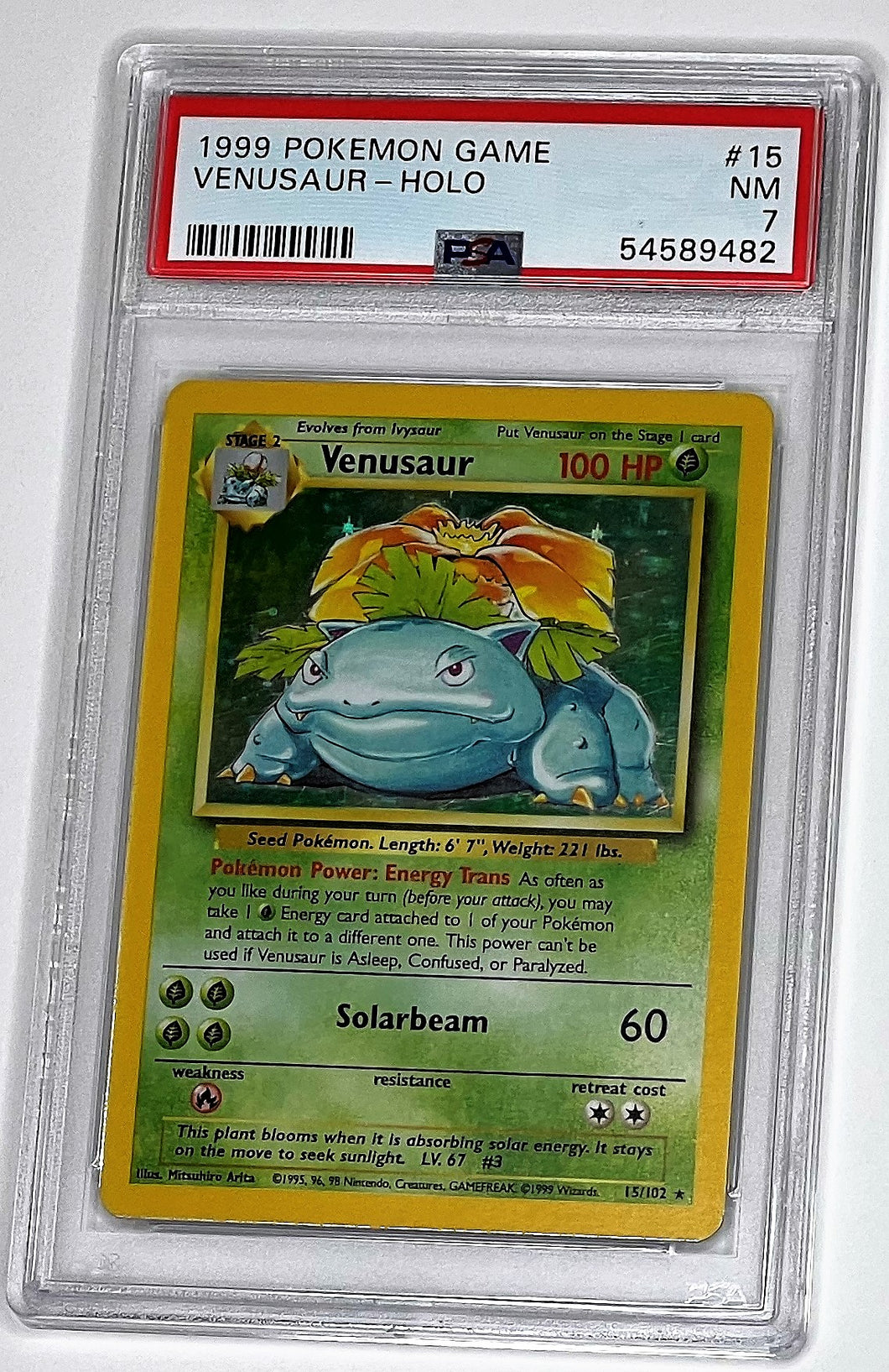 Pokemon TCG Base Set - Venusaur PSA 7