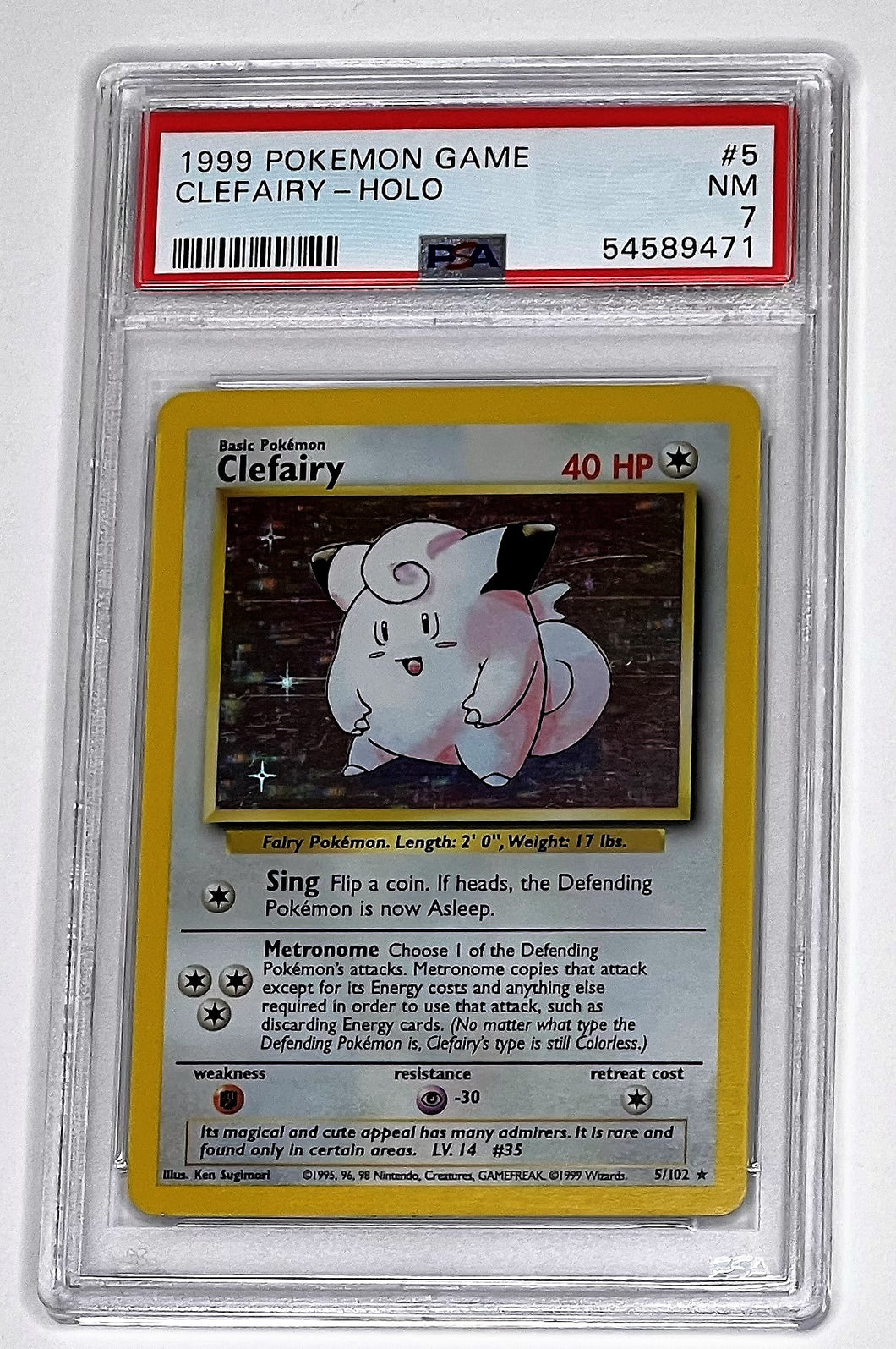 Pokemon TCG - Base Set - Clefairy PSA 7