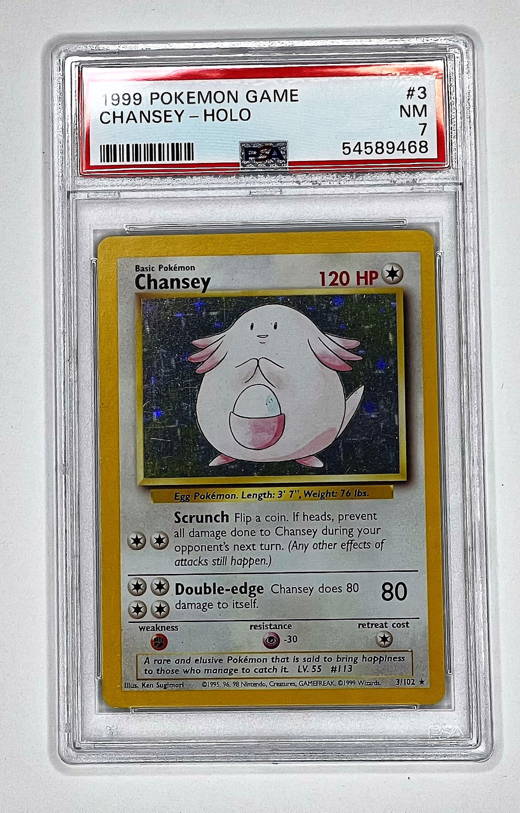 Pokemon TCG Base Set - Chansey PSA 7