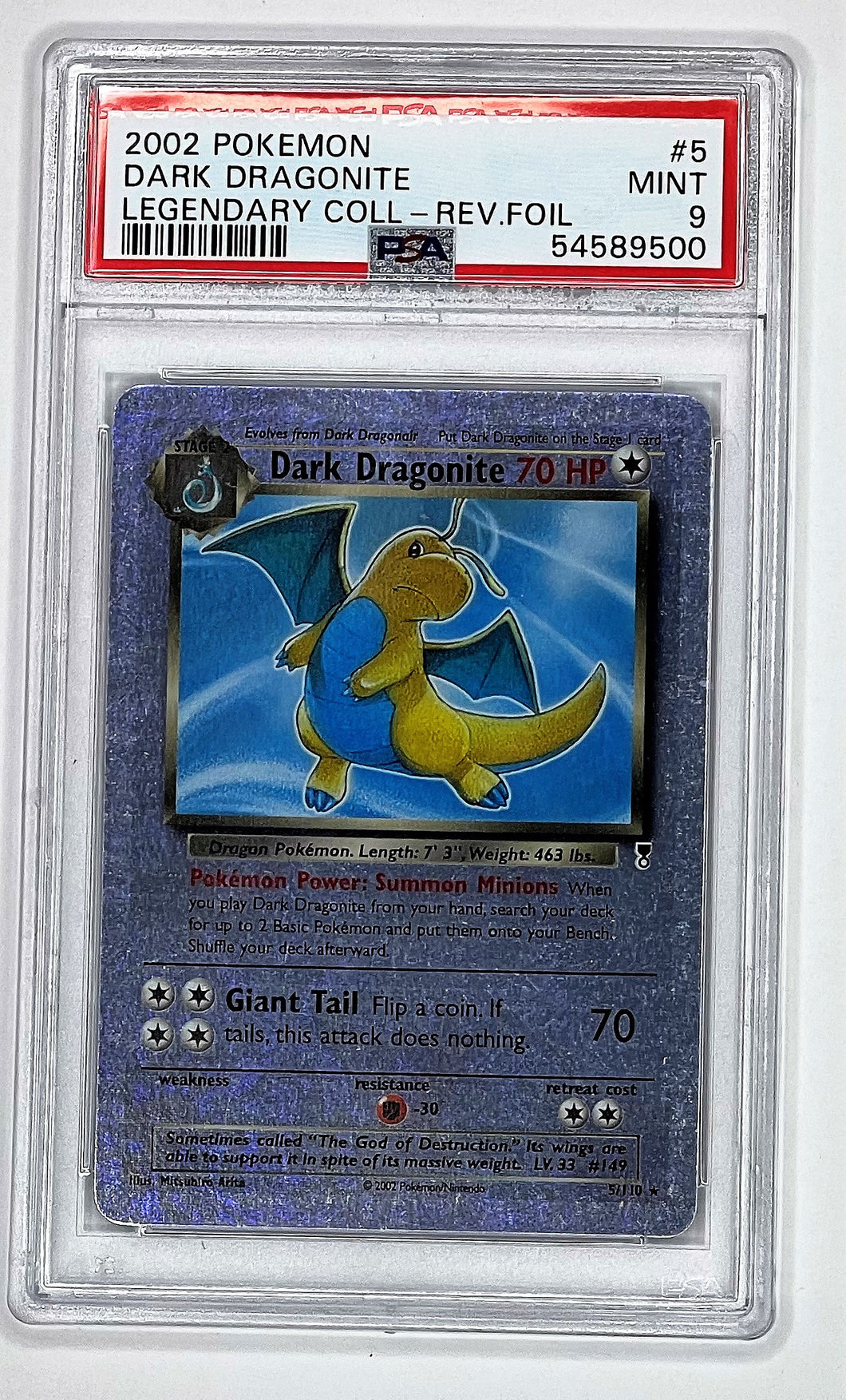 Pokemon TCG Legendary Collection - Dark Dragonite Reverse Foil PSA 9