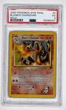 Load image into Gallery viewer, Pokemon TCGGym Challenge - Blaine&#39;s Charizard PSA 3
