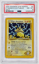 Load image into Gallery viewer, Pokemon TCG Gym Heros - Lt. Surge&#39;s Electobuzz EX PSA 8
