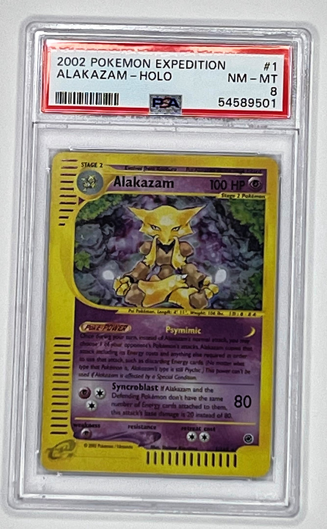 Pokemon TCG Expedition - Alakazam PSA 8