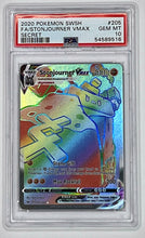 Load image into Gallery viewer, Pokemon TCG Hidden Fates - Rainbow Secret Rare Stonjourner PSA 10
