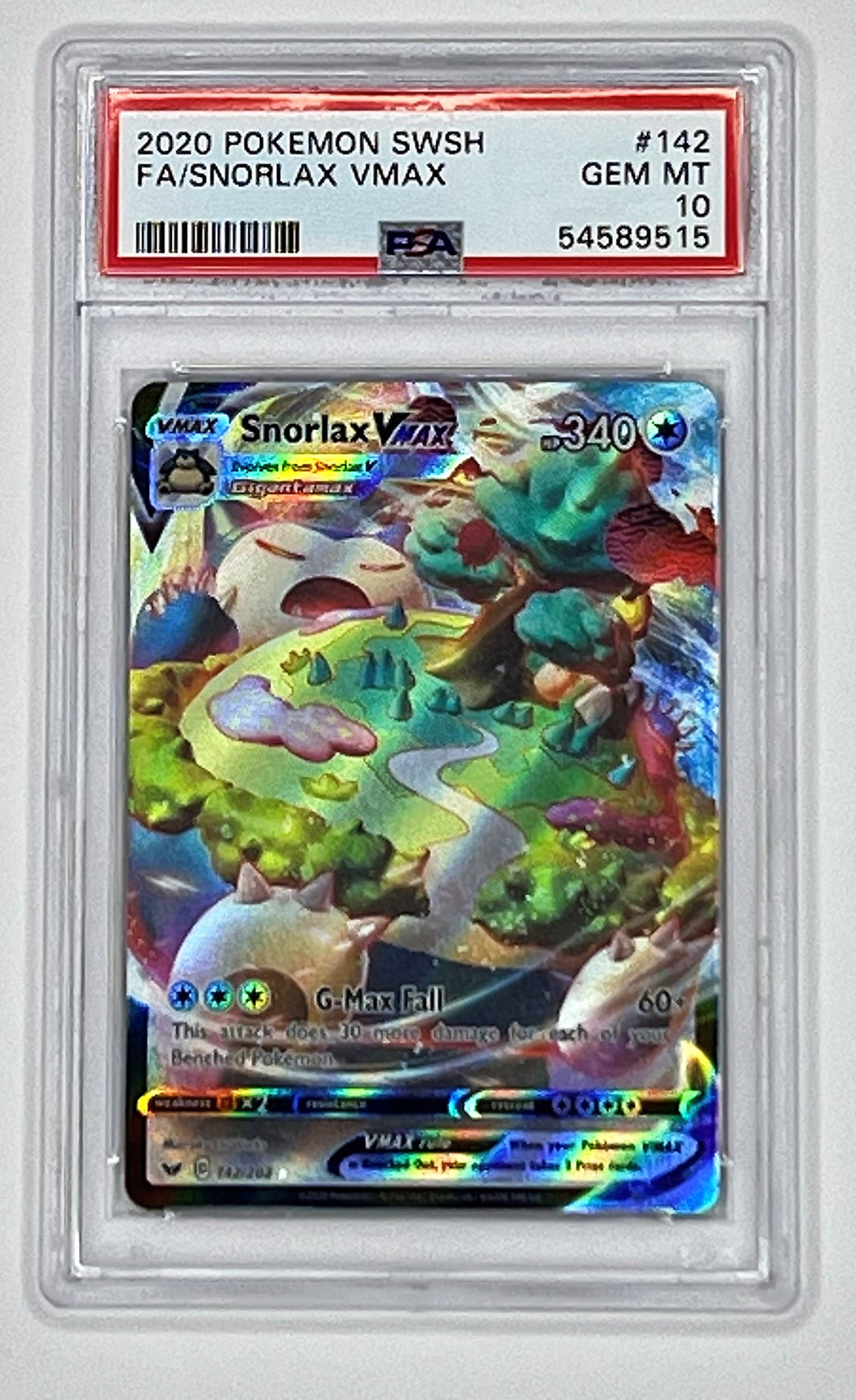 Pokemon TCG SWSH - Snorelax VMAX PSA 10