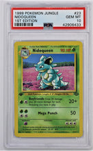 Load image into Gallery viewer, Pokemon TCG Nidoqueen First Edition PSA 10 GRADED Jungle
