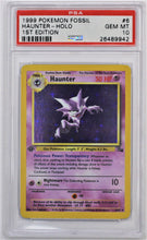 Load image into Gallery viewer, Pokemon TCG Haunter First Edition PSA 10 GRADED Fossil
