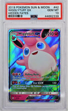 Load image into Gallery viewer, Pokemon TCG Wigglytuff GX PSA 10 GRADED Hidden Fates
