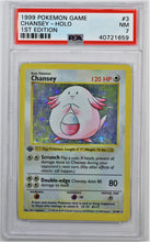 Load image into Gallery viewer, Pokemon TCG Chansey First Edition PSA 8 GRADED Base Set
