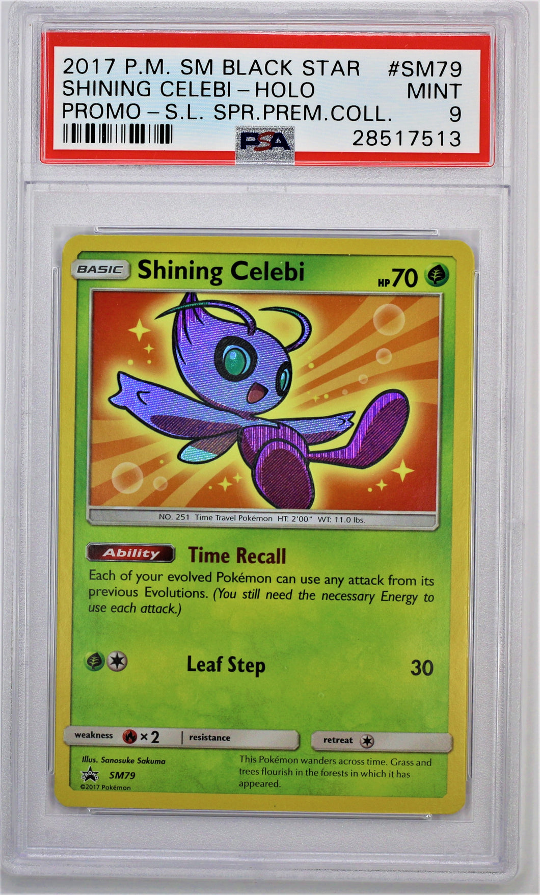 Pokemon TCG Shining Celebi PSA 9 GRADED SPR. PREM. COLL.