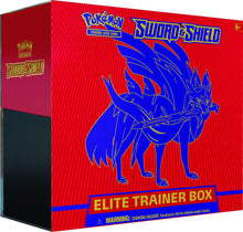 Load image into Gallery viewer, Pokemon TCG SWORD AND SHIELD Elite Trainer Box SEALED (8 packs + all promo)
